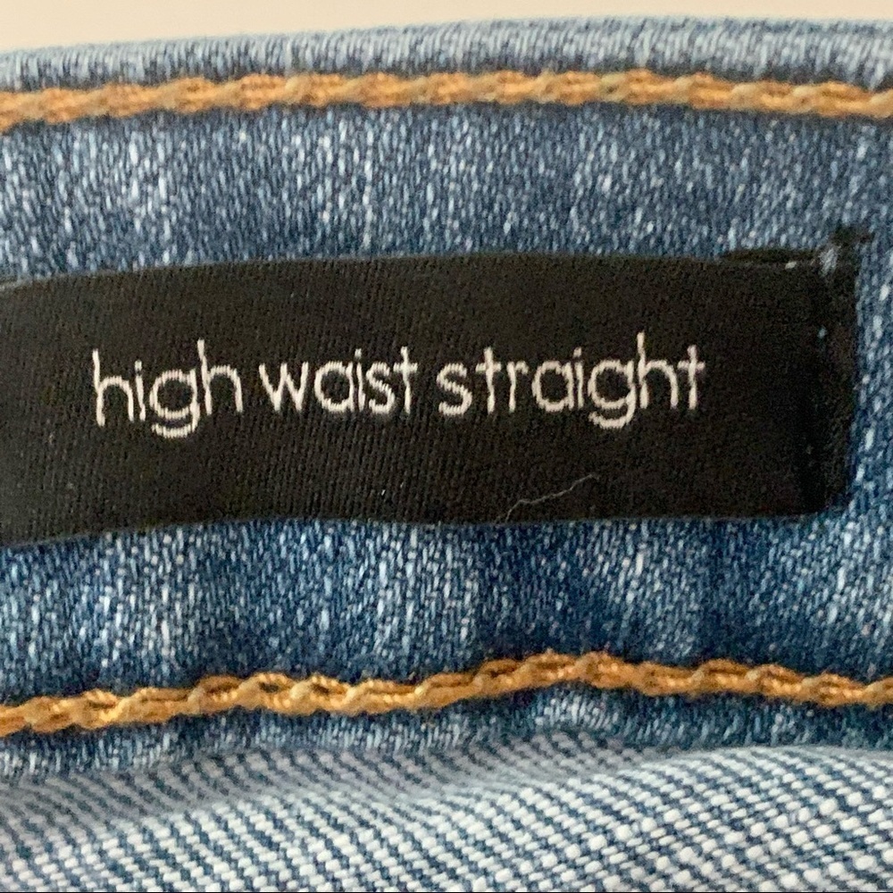 ELLA MOSS High Waist Straight Denim Shorts Raw Hem High Rise Size 4/27 - Picture 4 of 15